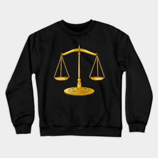 Legal Scale Scales Of Justice Law Lawyer Crewneck Sweatshirt